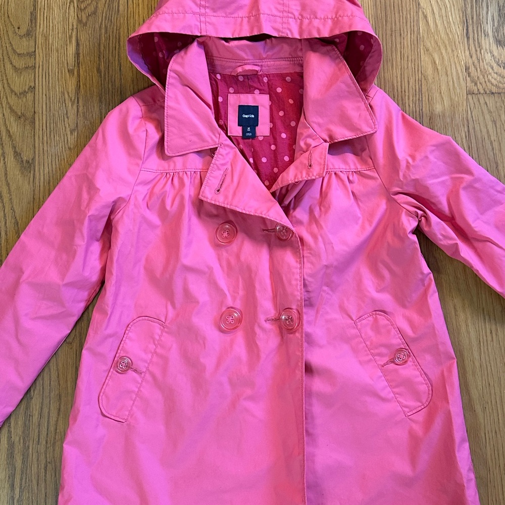 GAP Kids Pink Raincoat with Hood